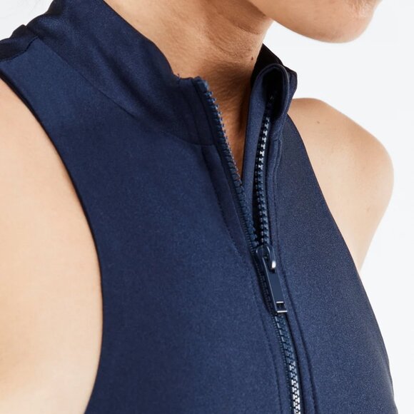 Fabletics Oasis Shine Legging & Leilani Zip Front Built In Bra Top - Picture 7 of 12